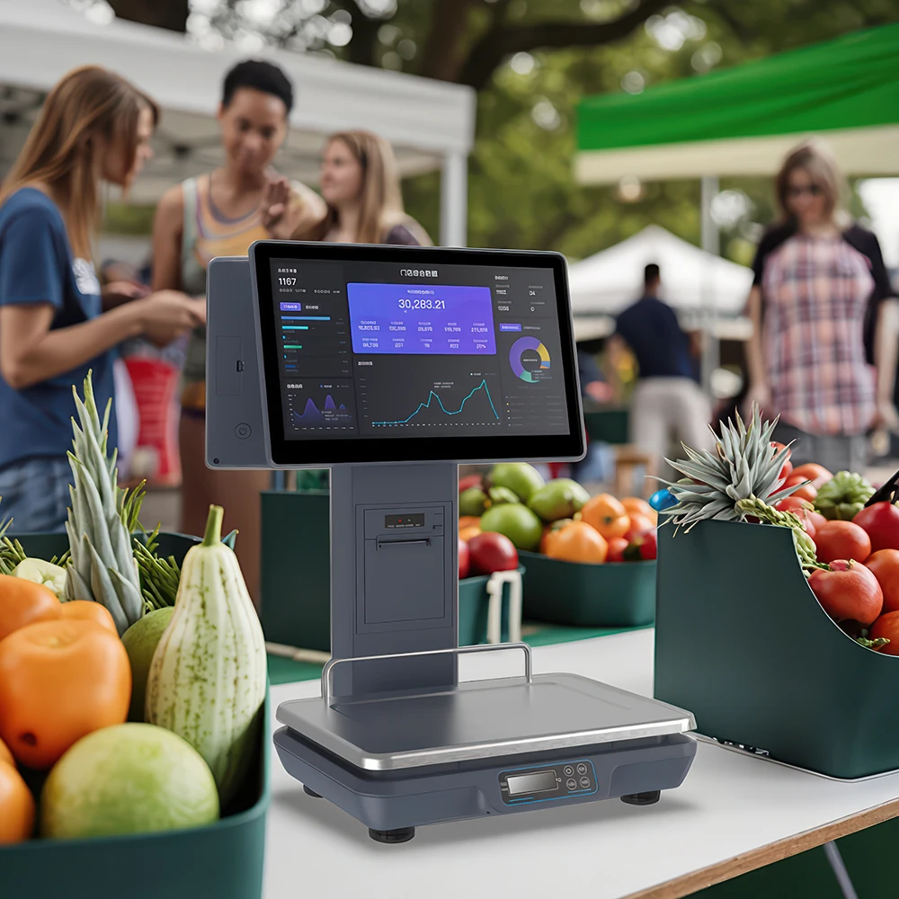 

15601 AI Smart Scale POS Terminal All-in-One Payment Station with Kitchen Order Display Integration