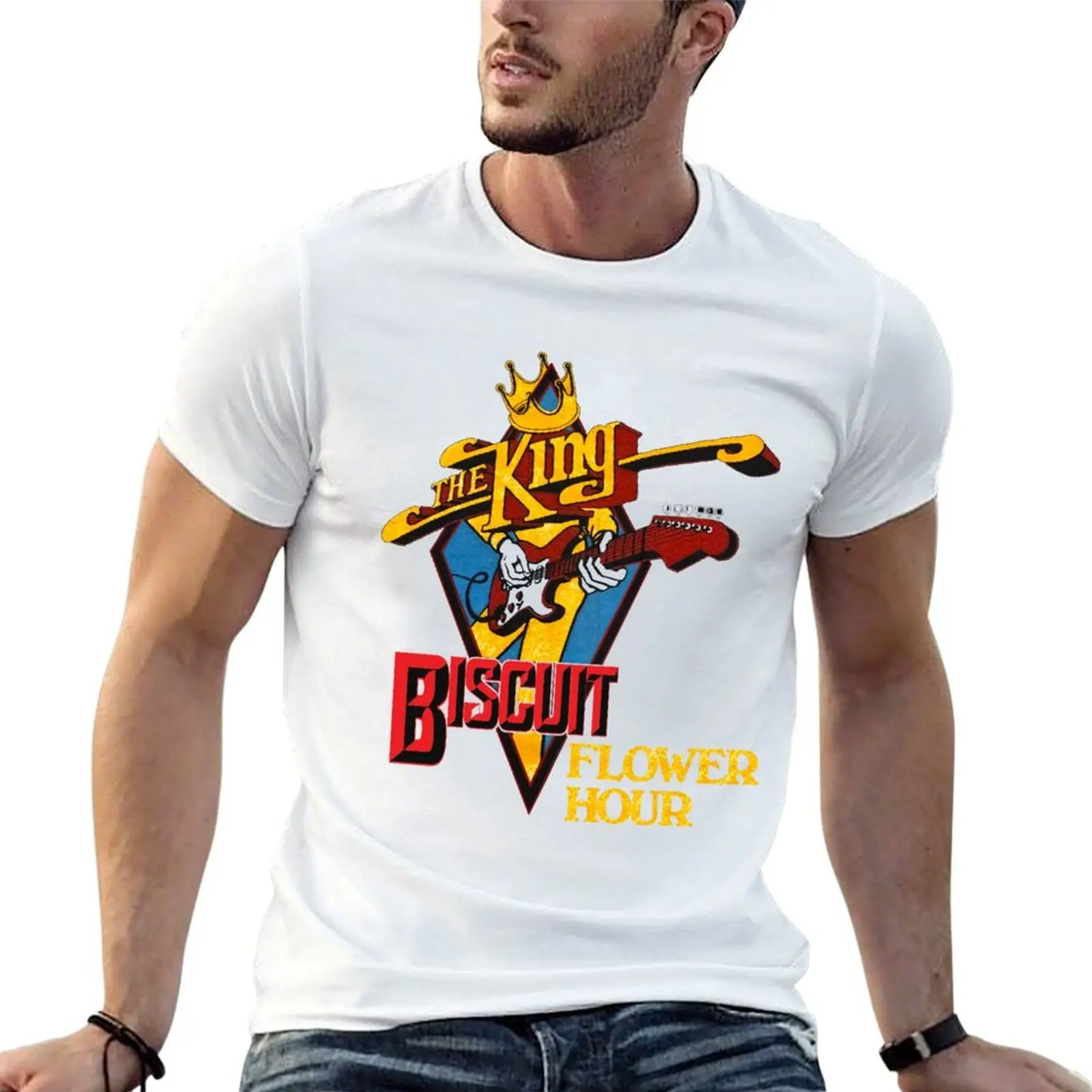 

King Biscuit Flower Hour T-Shirt man tshirt essential t shirt cotton t shirts man 100% T-shirt