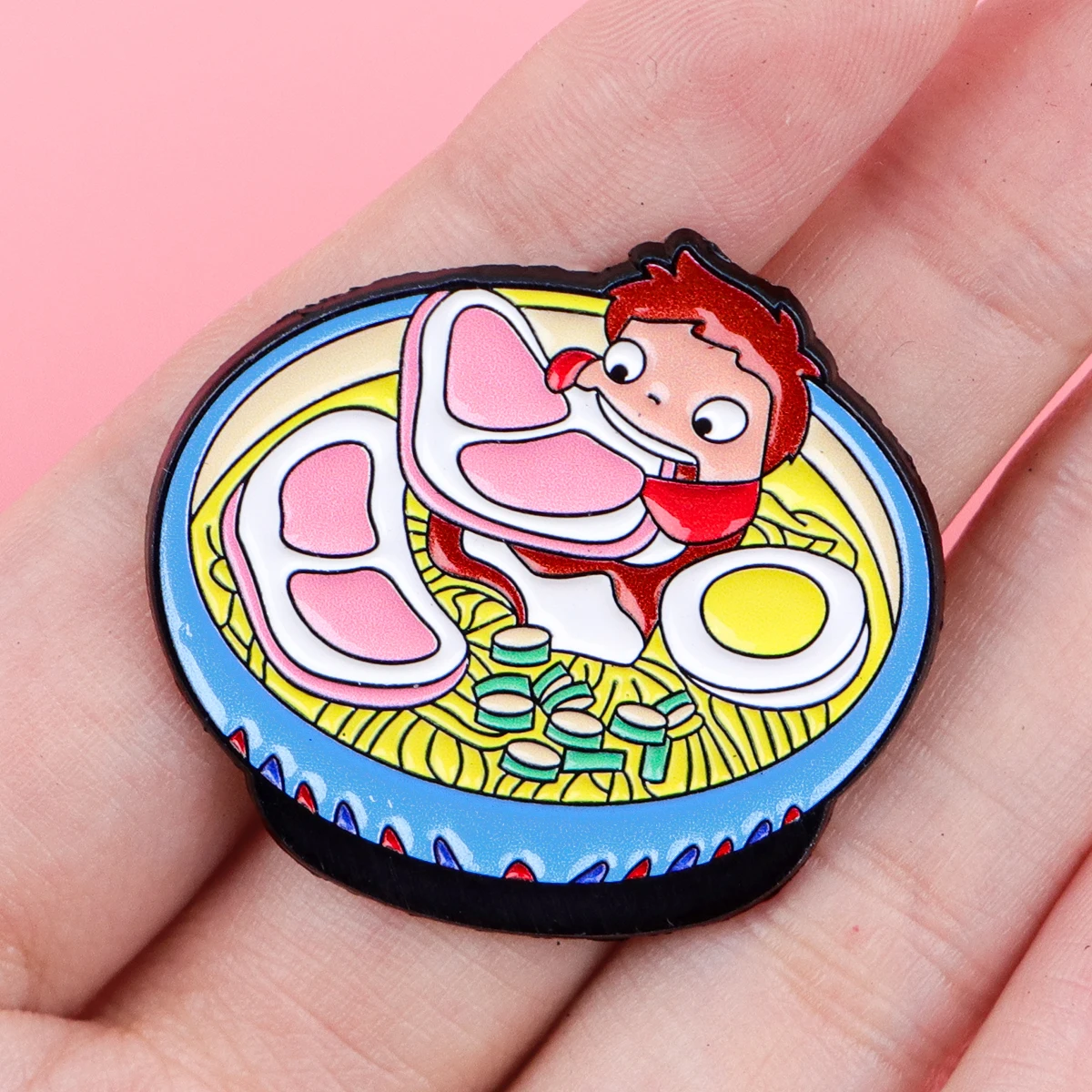 2er-Set Niedliche Anime-Fisch-Mädchen Emaille-Anstecknadeln für Rucksack, Damenbroschen, Hut- und Reversnadeln, Schmuck, Cosplay-Accessoires, Geschenke – Detail 4