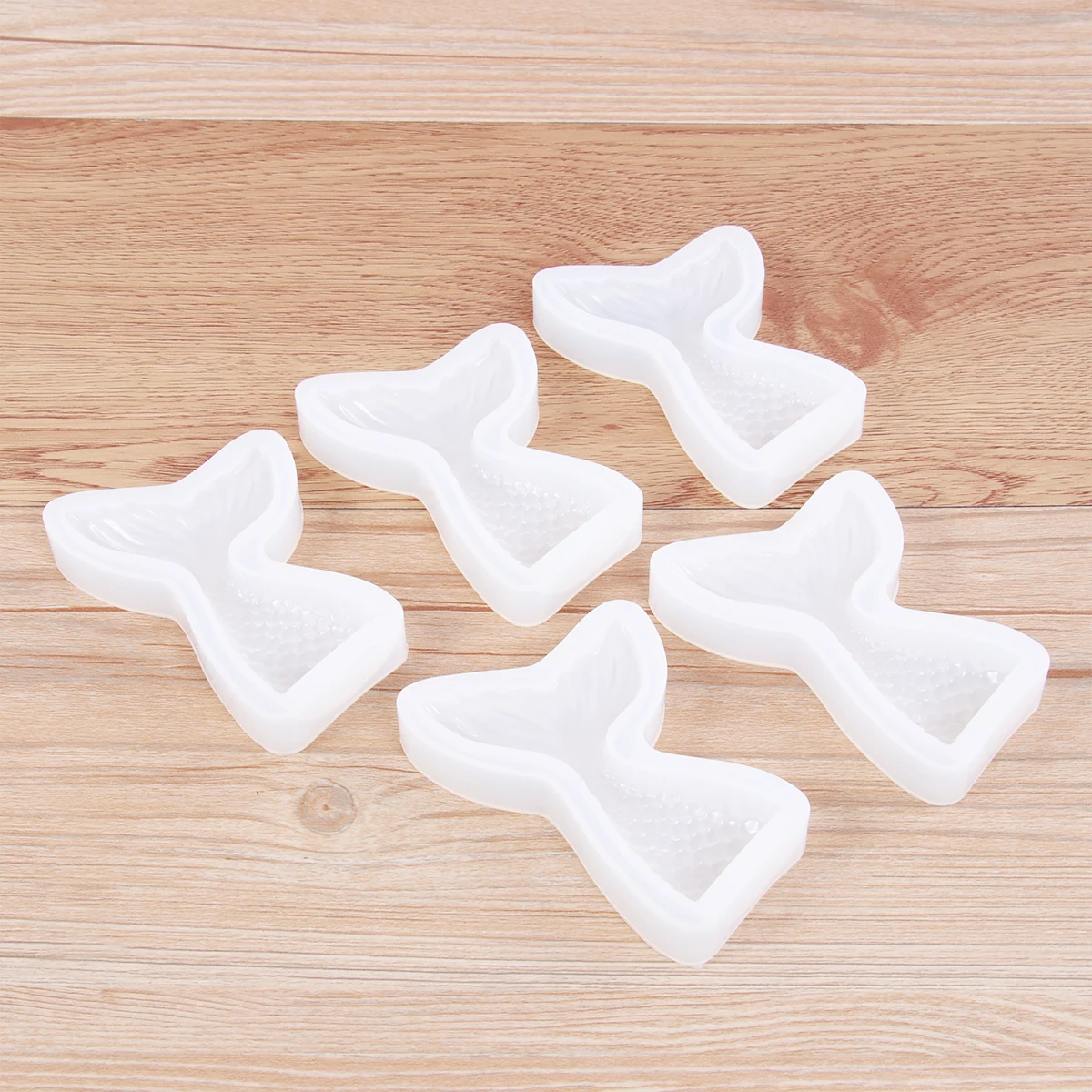 

5Pcs Fish Resin Molds Fish Tail Epoxy Mold Molds Silicone Crafting Tools Non Stick Flexible Reusable Soap Making