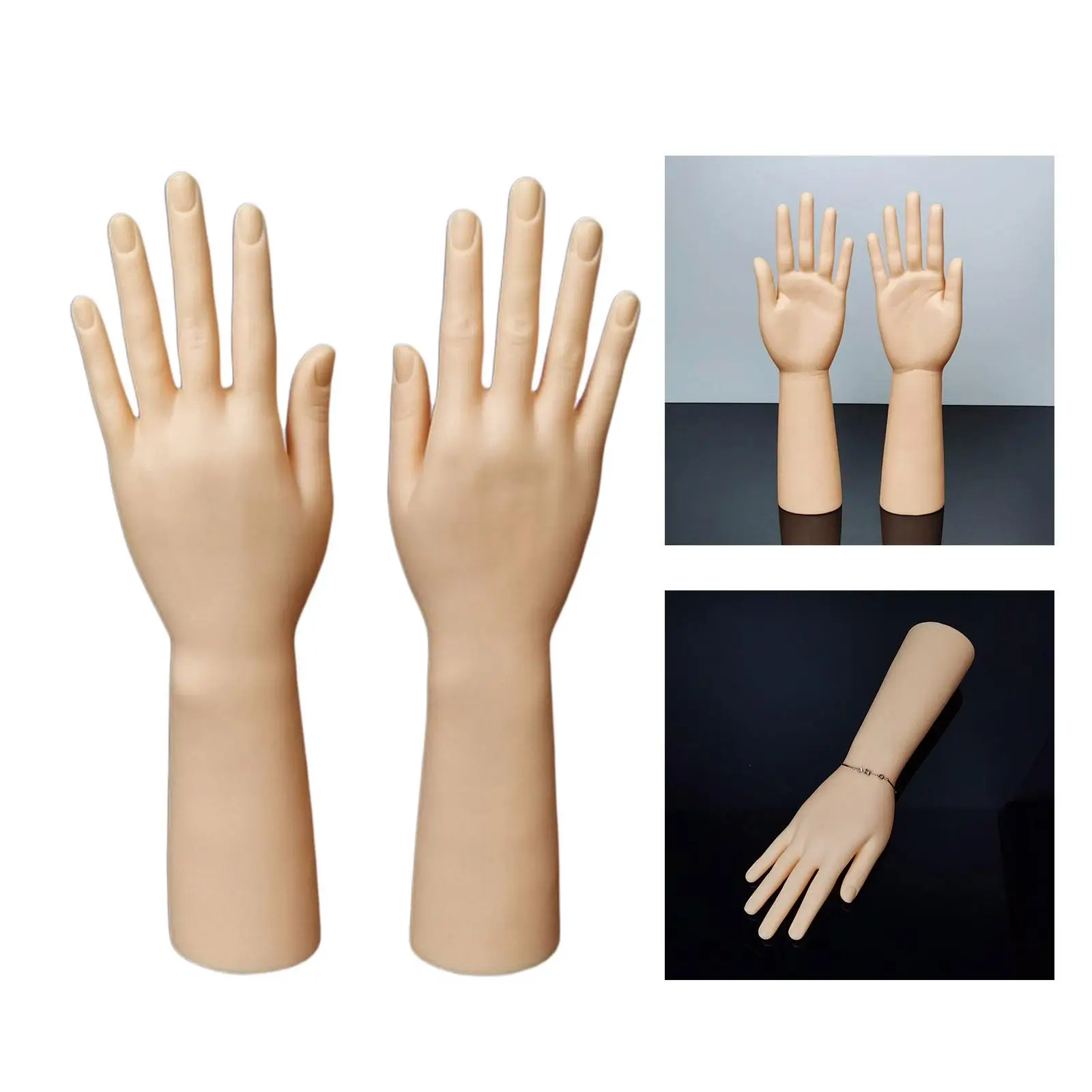 Plastic Mannequin Hand Bracelet Watch Display Organizer Stand Skin Color