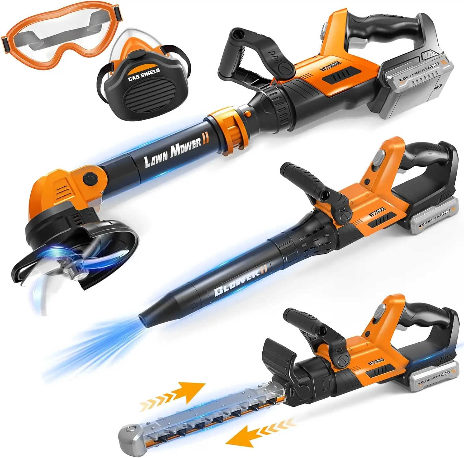 

Набор детских садоводческих инструментов 3-в-1 со светом и звуком, для игр на улице, для мальчиков 3-8 лет