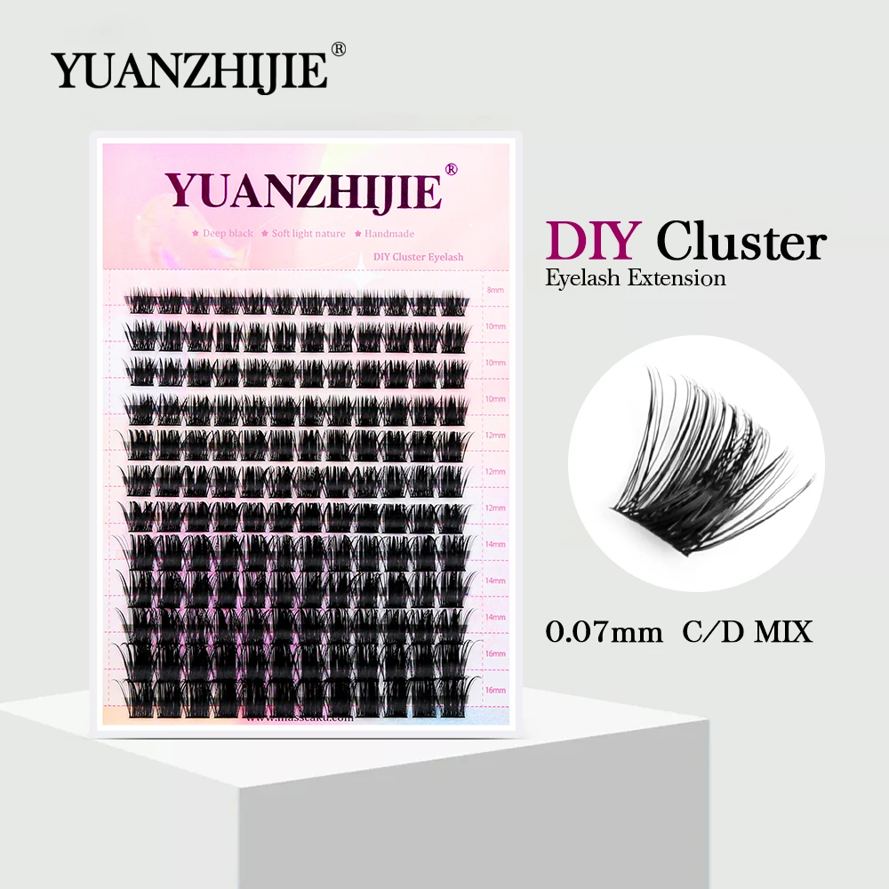 

YUANZHIJIE Handmade DIY Cluster Lashes 20/30D/40D/50D/60D Premade Volume Fans Eyelash Extensions Individual Faux Mink Eyelashes