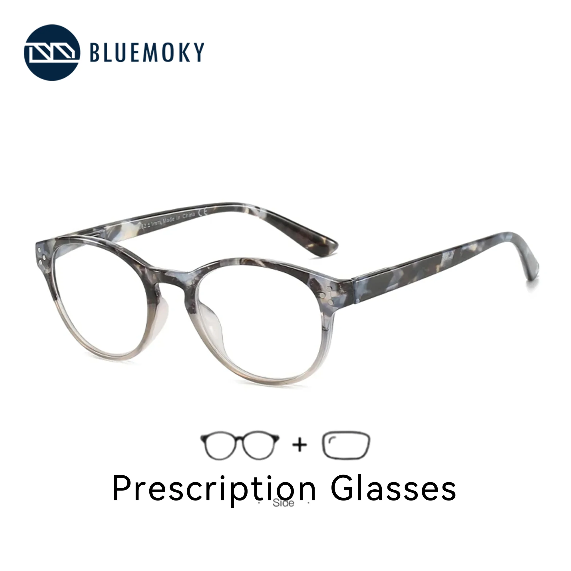 

Квадратные очки BLUEMOKY для женщин с прогрессивными линзами для коррекции близорукости и дальнозоркости, с фотохромными линзами, блокирующими синий свет