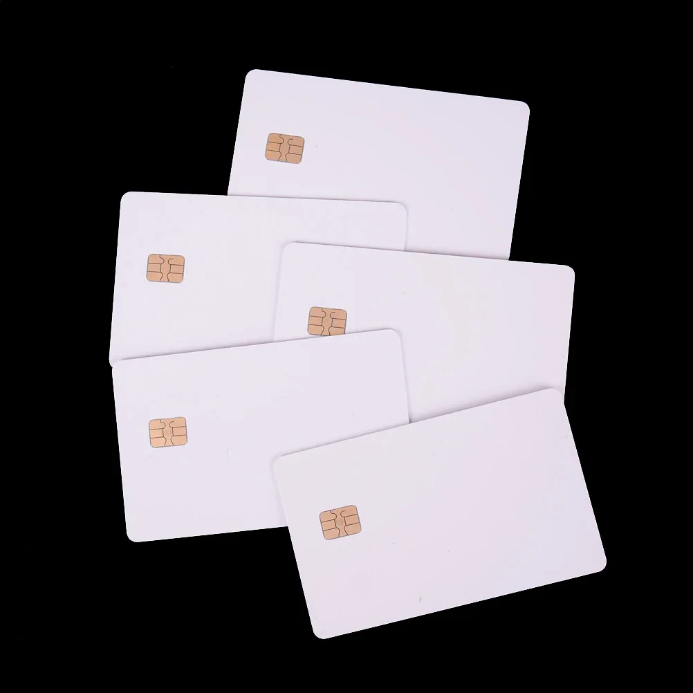 5Pc Contact blanc SLE4442 puce intelligente IC carte PVC vierge avec puce SLE4442 carte à puce vierge Contact IC carte sécurité