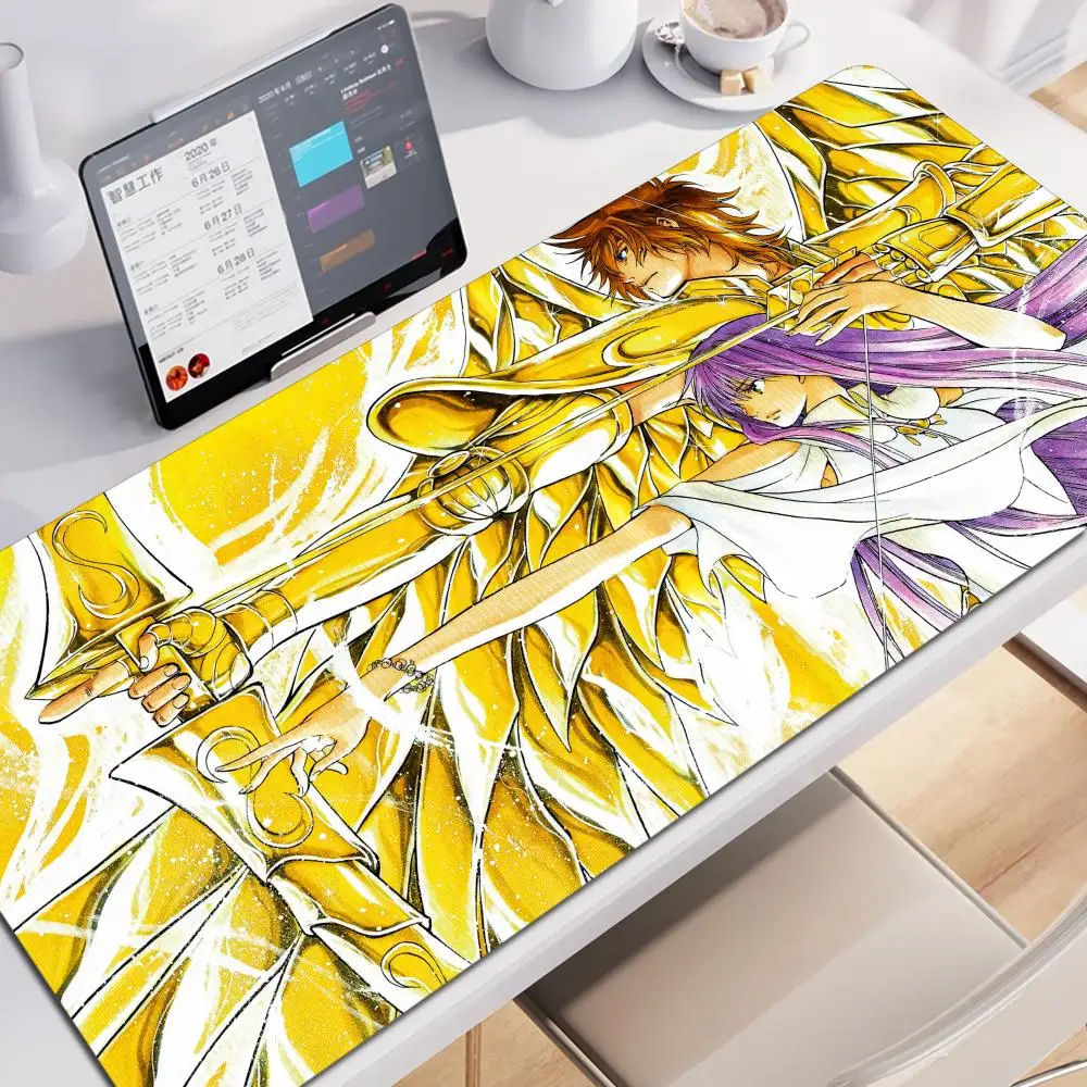 

HD Printing Anime Saint Seiya Mousepad Natural Non-slip Rubber Game Mouse Durable Desktop Mousepads Keyboard Pad 700×400 Deskmat