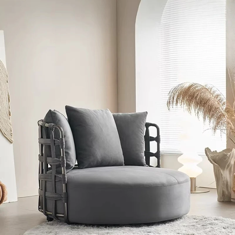 Leisure chair, living room villa single sofa high-end minimalist lazy sofa recliner