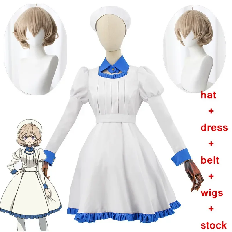 Anime Comic Invented Inference Cosplay Costumes Iwanaga Kotoko Cosplay Costume Clothes suits Long Dresses White Cute uniforms