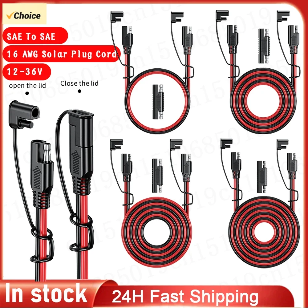Car Extension Cable Quick Connect Harness Battery Charging Cable SAE To SAE 12V-36V Solar Auto Battery SAE Power Cable Connector