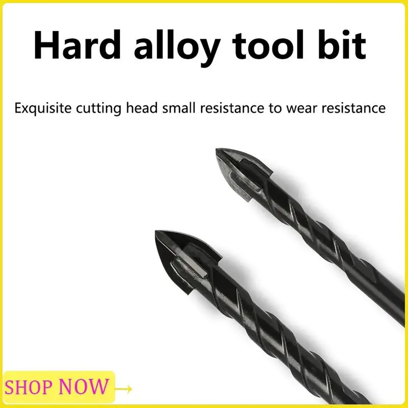 

Especial 10Piece Multifunctional Tile Drill Bit Hexagonal Handle Screw Triangular Drill Black