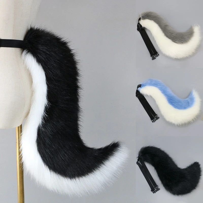 

Simulated Animal Beast Furry Tail Dress-up Plush Cute for Anime Exhibition Wolf Tail Party Cosplay Props