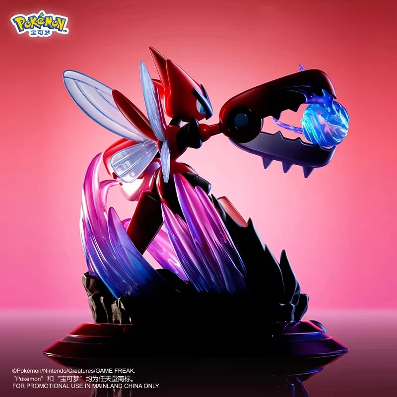 Oryginalna figurka kolekcjonerska Bandai Pokémon Mega Evolution Scizor, ozdoba, model, zabawka, prezent urodzinowy dla dzieci
