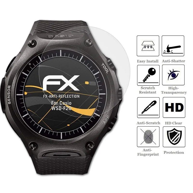 5 шт., защита экрана смарт-часов для Casio Pro Trek WSD-F21HR / WSD-F30 / WSD-F20 защитная пленка из закаленного стекла