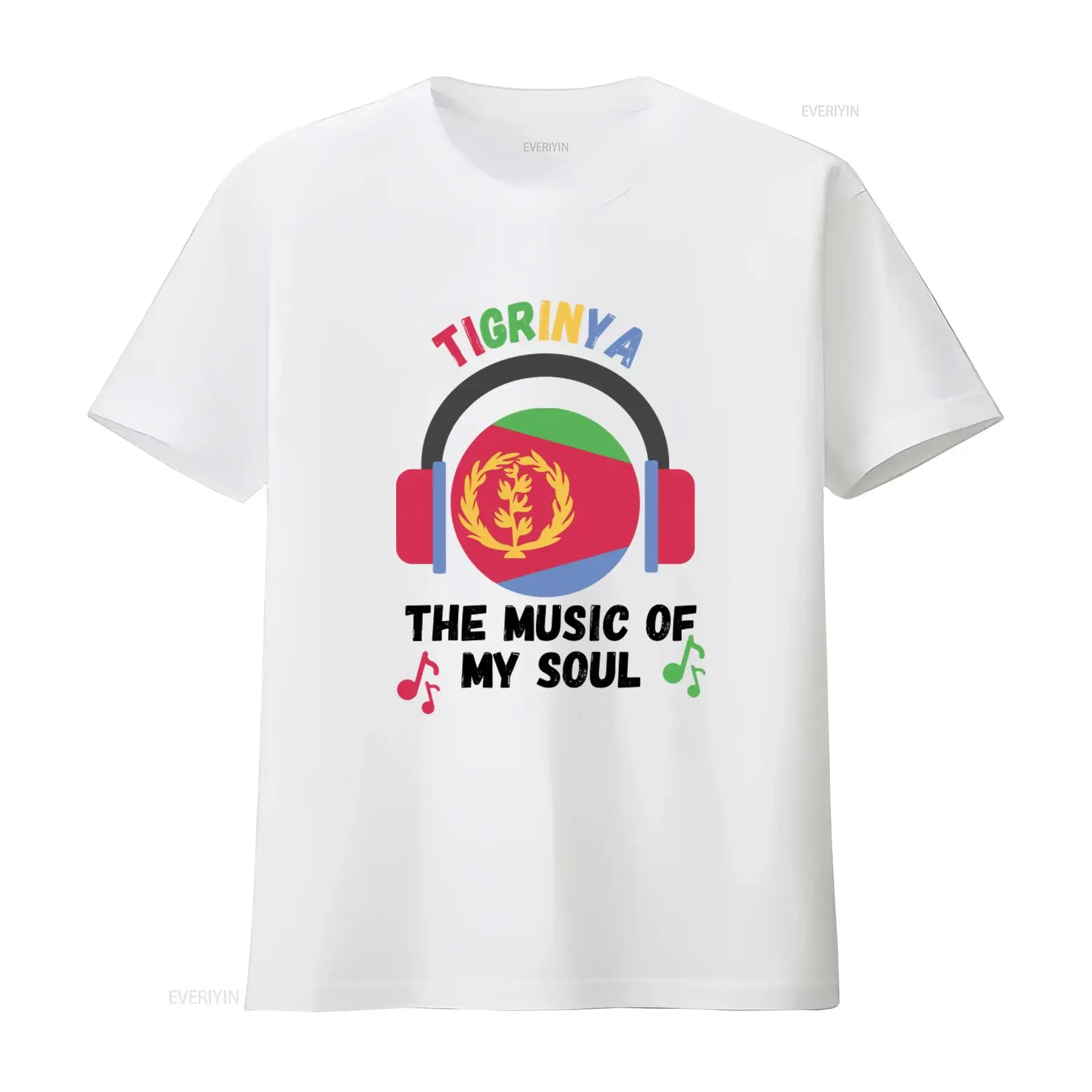 Tigrinya The Music Of My Soul T Shirt Eritrean Heritage Design with Flag Headphones Perfect Holiday for Family People vintage