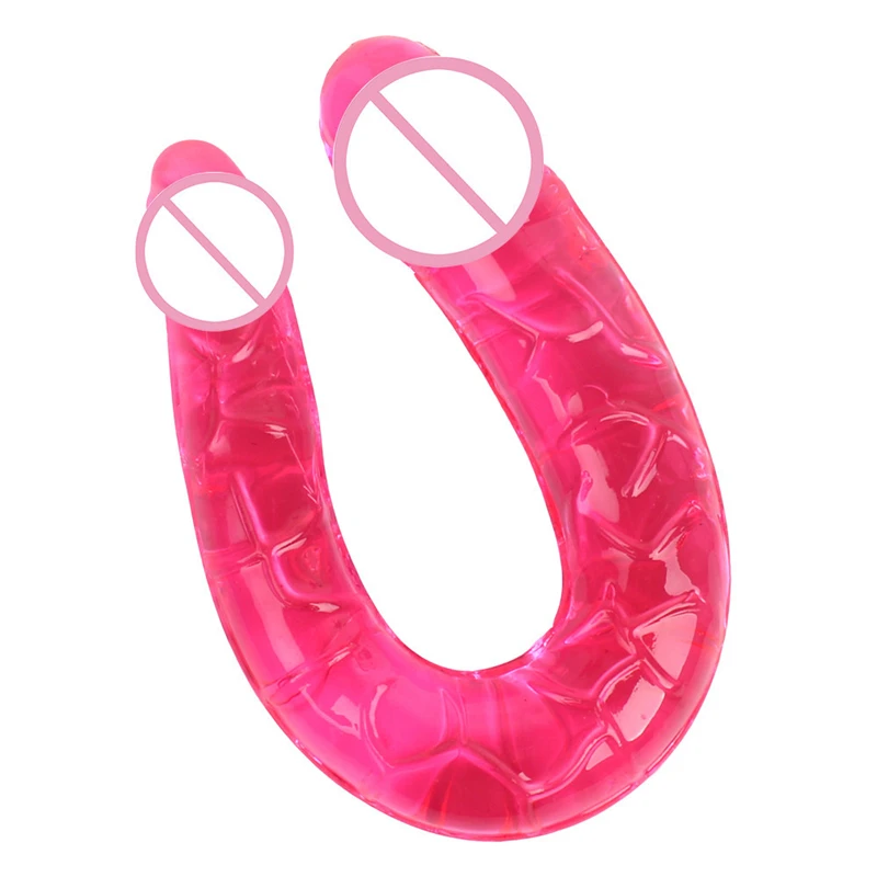 U Shape Soft Jelly Double Dildos Vagina Anal Plug Artificial Penis Sex Toys For Women Couples Gay Lesbian Masturbators Sex Shop