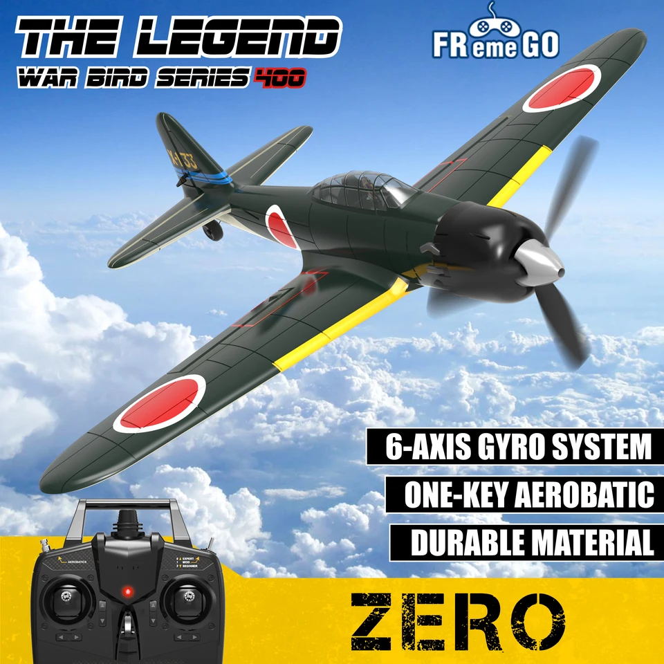 ラジコン 航空機 ゼロ 飛行機 400mm 翼幅2.4g 6軸 ゼロrc飛行機2.4g,4チャンネル,リモコン,400mm,6軸,エアゾール,rc戦闘