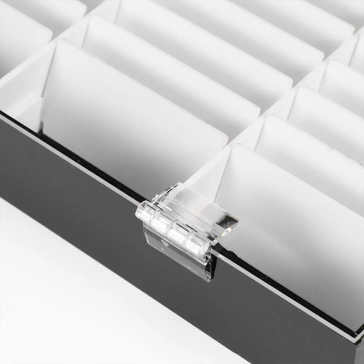 

1 шт. Коробка-витрина для образцов лаков для ногтей, 40 ячеек, подставка для искусственных ногтей, акриловый органайзер, черный, для профессионального салона, для маникюра