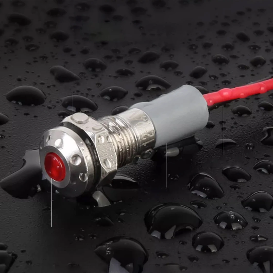 ABILKEEN 20 قطعة 6 مللي متر مؤشر إشارة صناعية صغيرة ضوء 3-6 فولت 12-24 فولت 110 فولت 220 فولت IP65 مقاوم للماء مصباح دليلي معدني