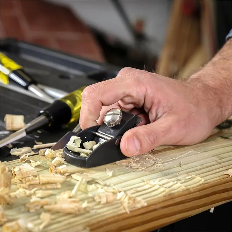 VEHO-Mini plaina manual de alisamento de avião de madeira para carpintaria, jointer de 3,5 polegadas com lâmina ajustável de 1 polegada