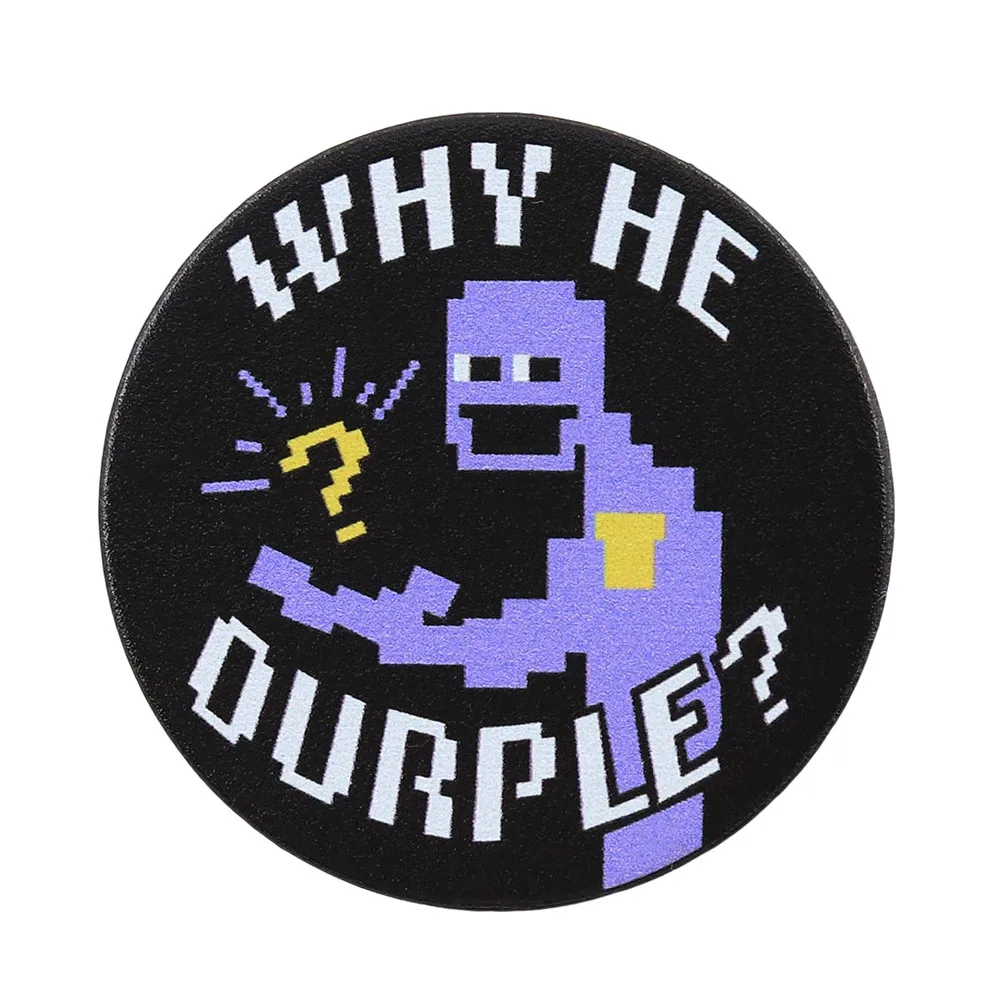 Lustige Pixel-Art-Spiel-Broschen „Why He Ourple“ Emaille-Pin Kreatives Horror-Spiel-Abzeichen für Rucksäcke, Kleidung, Schmuck und Accessoires – Detail 5