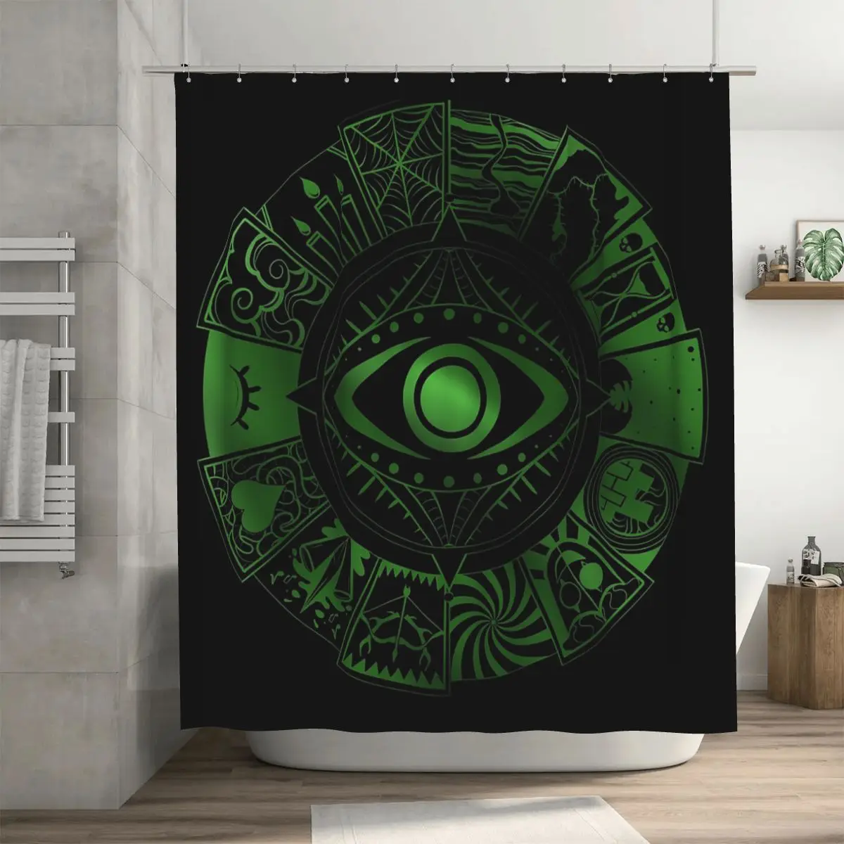 

Занавеска для душа Fears Wheel, полиэстеровая, водонепроницаемая, для ванной комнаты, с крючками