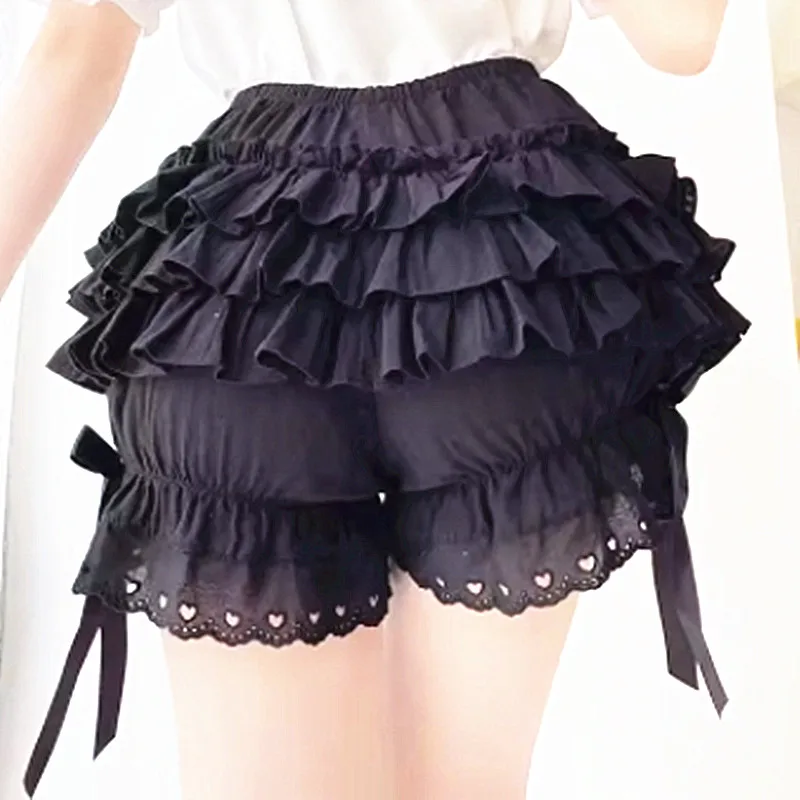 Summer Women Shorts Sport Beach Short Fashion Bandage Ruffles Lace Bow Trouser Looose Casual Shorts Skirt Skirts