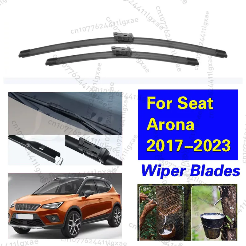 

Передние щетки стеклоочистителя с левым рулем для Seat Arona 2017-2023, лобовое стекло, чистые окна, автомобильные щетки от дождя, 2018 2019 2020 26 "+ 18"