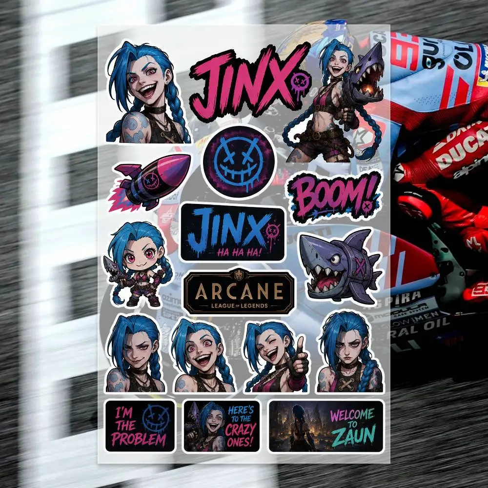 J-Jinx Japanese Motorcycle Sticker Suitable for Motorcycle Body Reflective Car Sticker Helmet Decal