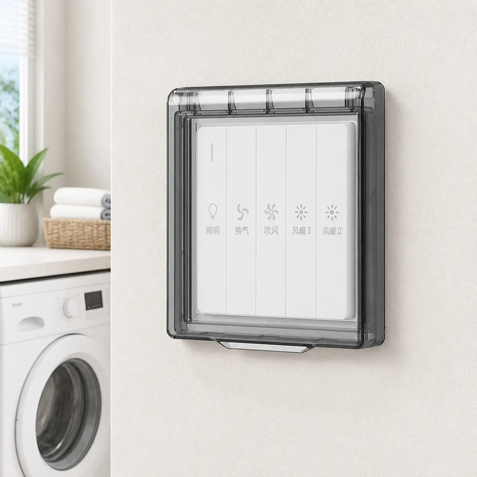 Wall Panel Cover with Hinged Front Waterproof for Laundry Room, Homeowners