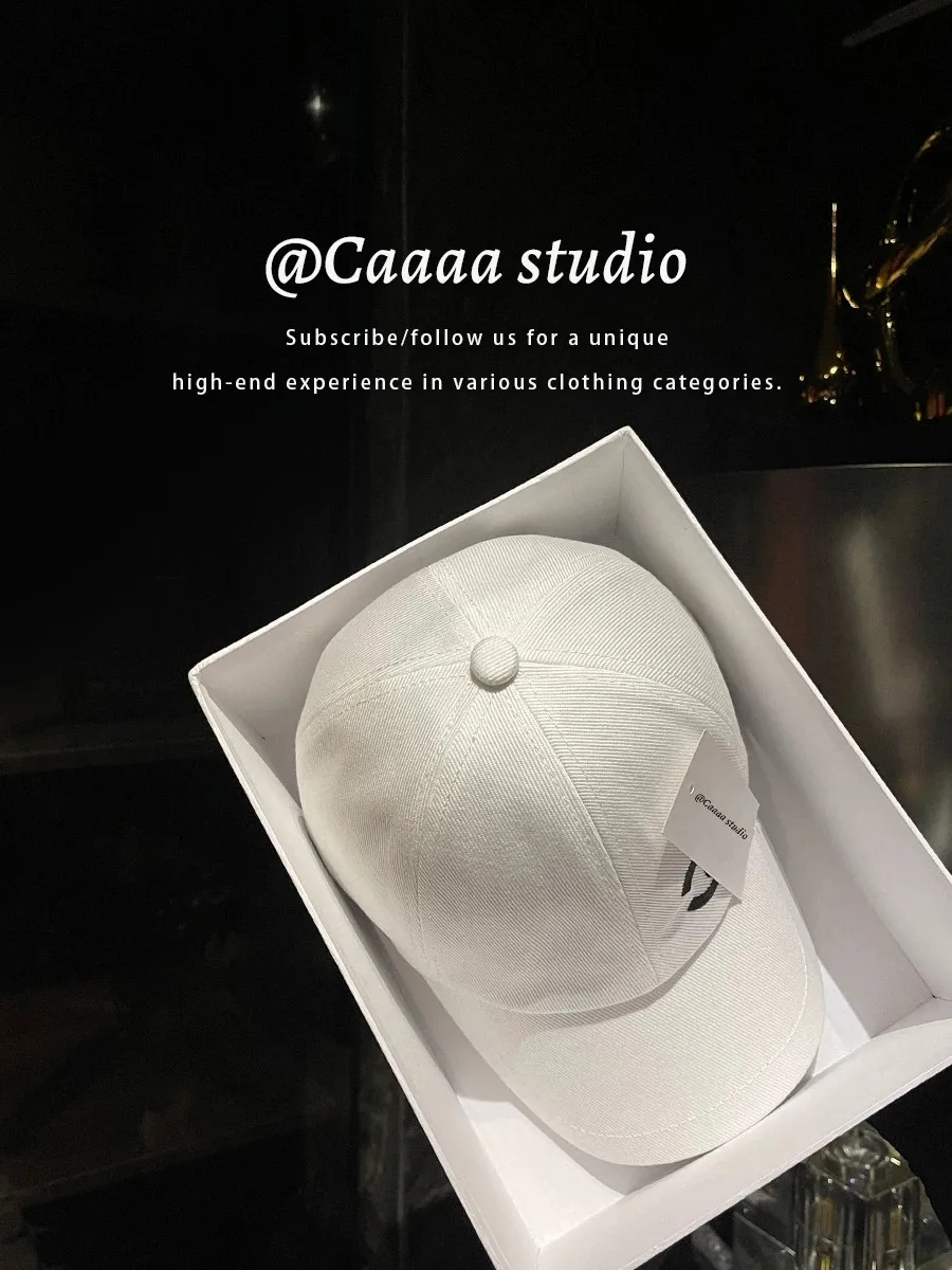 Casual Cotton Baseball Cap Unisex Denim Duckbill Cap Simple Versatile Summer Sun Protection round Top Hat for Men And Women