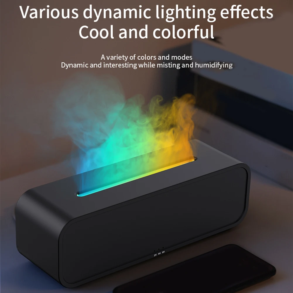 For Yoga For Home Smart Diffuser Colorful Humidifier Home Decor Relaxation Black Automatic Shut Off Humidifier