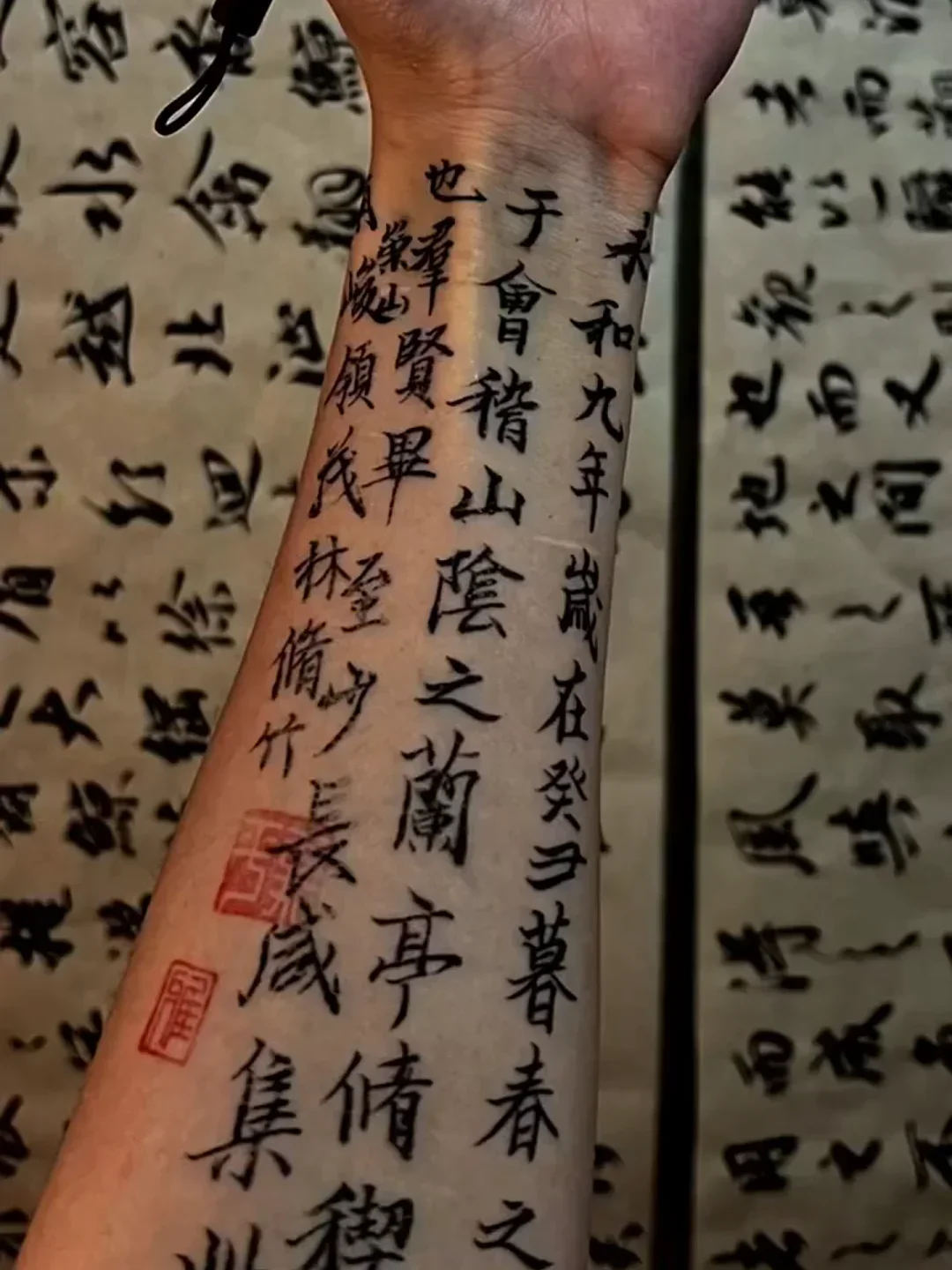 

Herbal Chinese Poem Temporary Tattoo Art Fake Tattoo Lasting Tatoo Sticker Arm Calligraphy Waterproof Tatuajes Temporales
