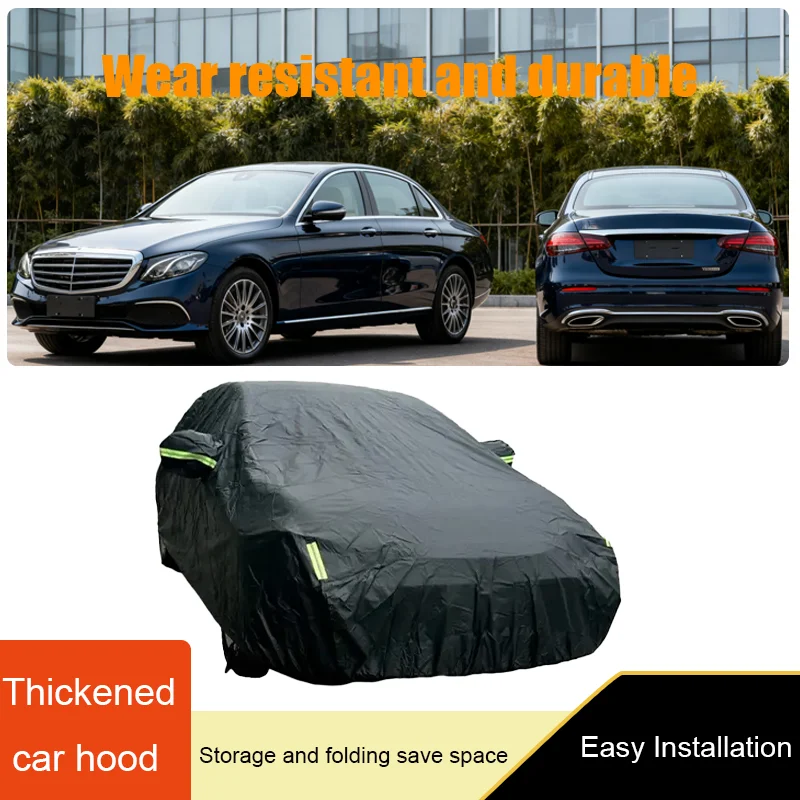 For Mercedes E-Class E200 E300 E350 E250 E280 E400 E430 E450 E320 Thick Car Cover Sunscreen, Rainproof, Snow resistant, Scratch