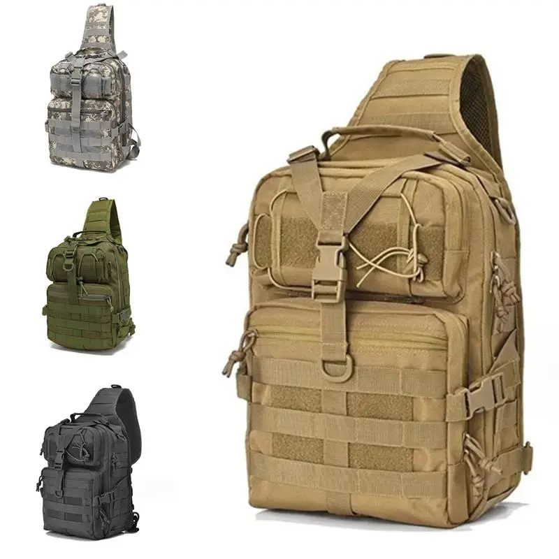 Herenrugzak Tactical Assault Pack Crossbody Sling Bag Waterdichte rugzaktas Outdoor Wandelen Camping Pack Man Schoudertassen