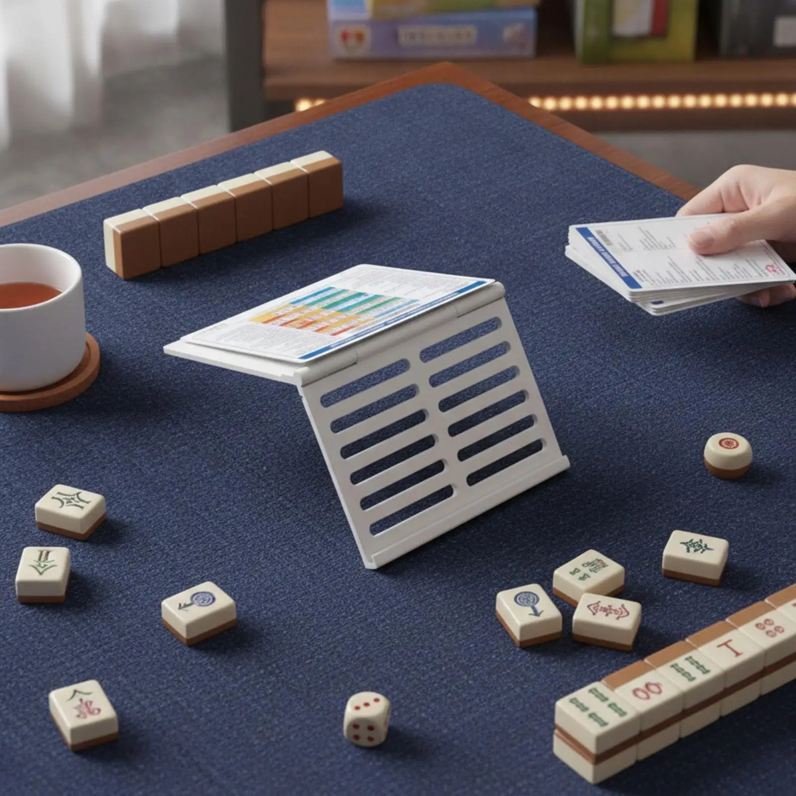 Angled Card Holder Stand for Tabletop Games PET Foldable Design Desk Reference Display