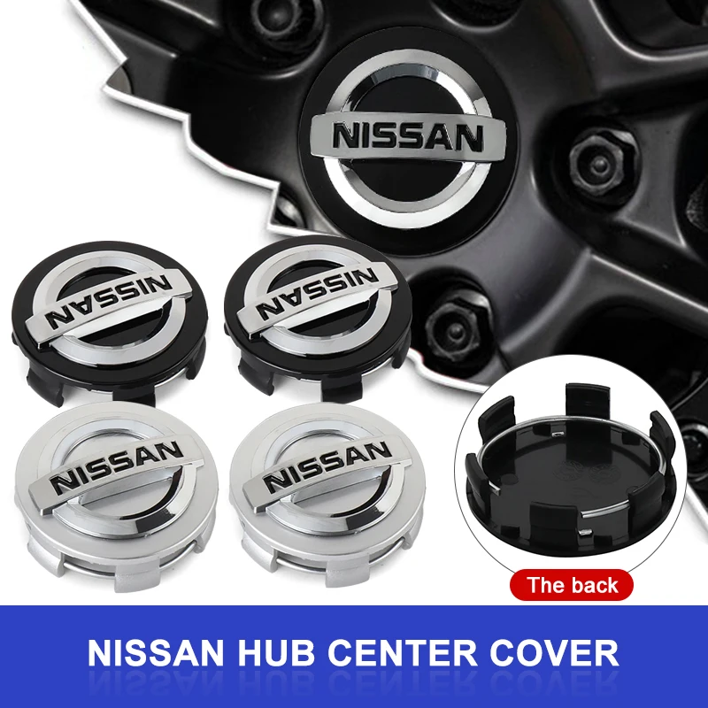 Nissan X Trail için 60mm araba tekerlek Hub merkezi çıkartmalar X Trail Xterra Qashqai J11 Tiida Tiida Navara Navara Altima Juke not yaprak GTR