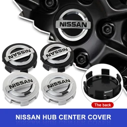 60mm Auto Radnabe Mittel aufkleber für Nissan X Trail T32 Xterra Qashqai J11 J10 Tiida Almera Navara Altima Juke Note Blatt GTR