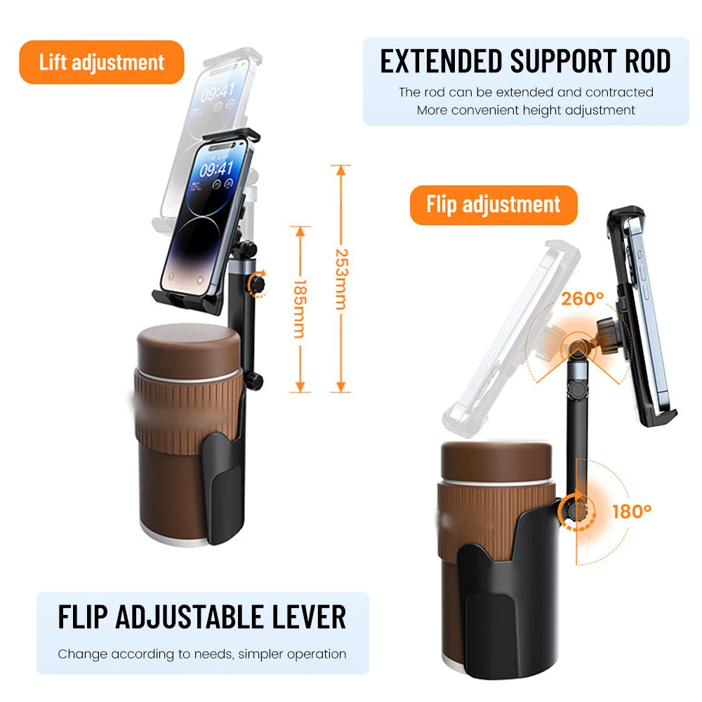 Car Cup Tablet Stand Phone Holder Expander Multifunction Support Adapter For Auto Interior Drink Organizer Storage Accessories