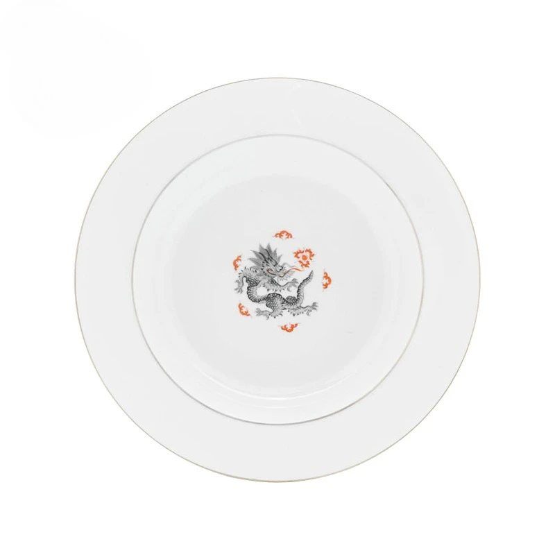 European gift-giving household tableware pure hand-painted western food plate