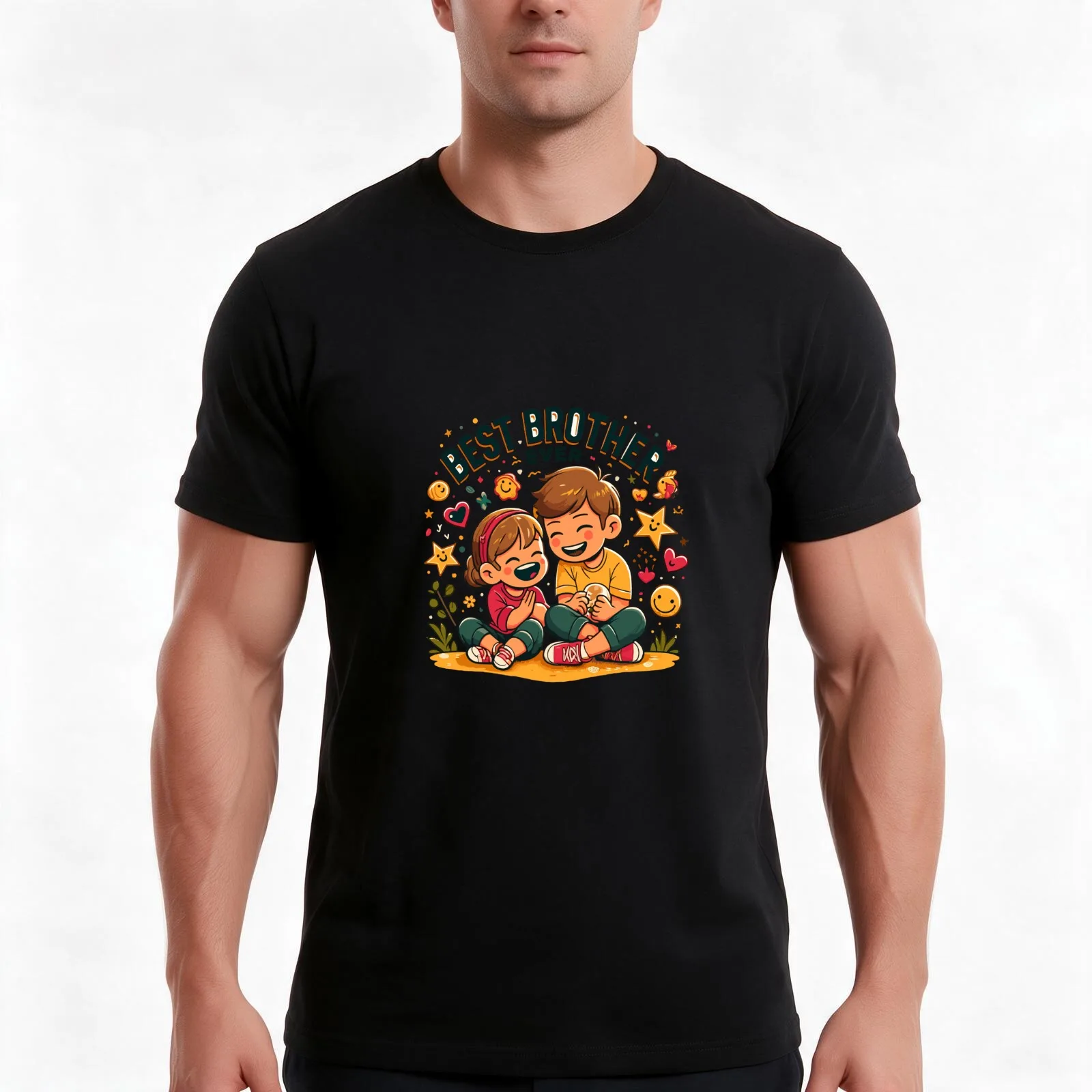 best big brother ever,national siblings day T-Shirt Summer Casual Cotton Tee Oversized Streetwear Tops Vintage Graphic Print