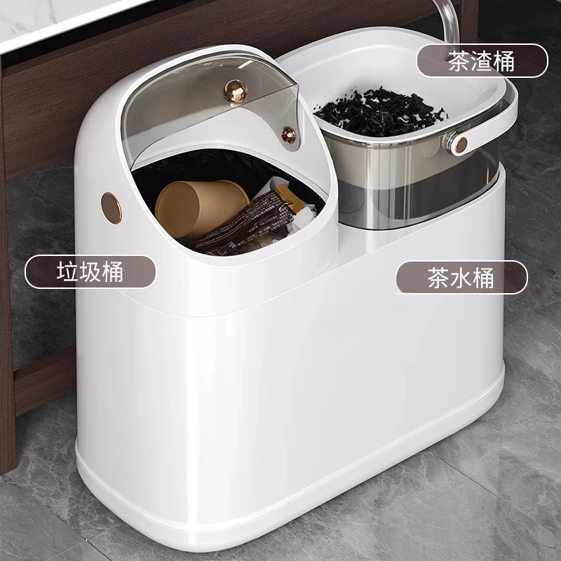 

Tea bucket Wastewater Dry and wet separation Office commercial table Filtered water residue bucket