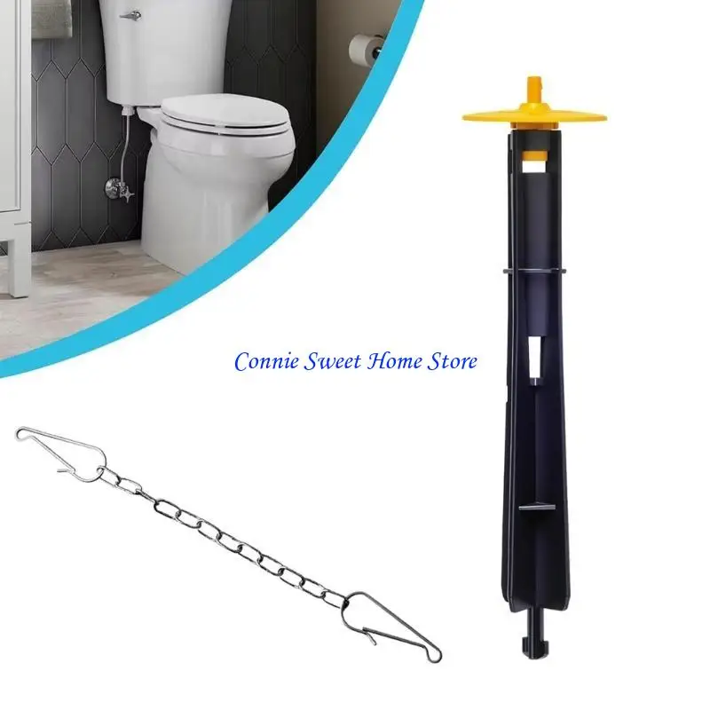 LXAF Toilet Valves Repair Essentials Contains Lid Center Guide Chain Plastic Construction for Single Flush Systems