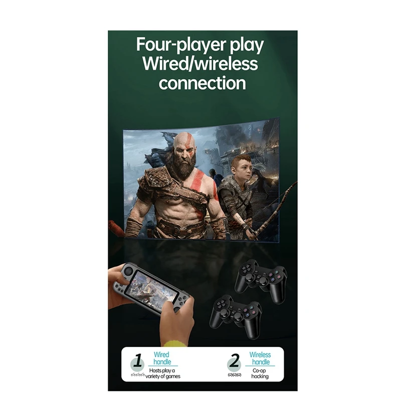 ABMF 오픈 소스 핸드헬드 게임 콘솔, 5.0 인치 HD IPS 터치 스크린 게임 콘솔, 더블 조이스틱, Rg3566 레트로 아케이드