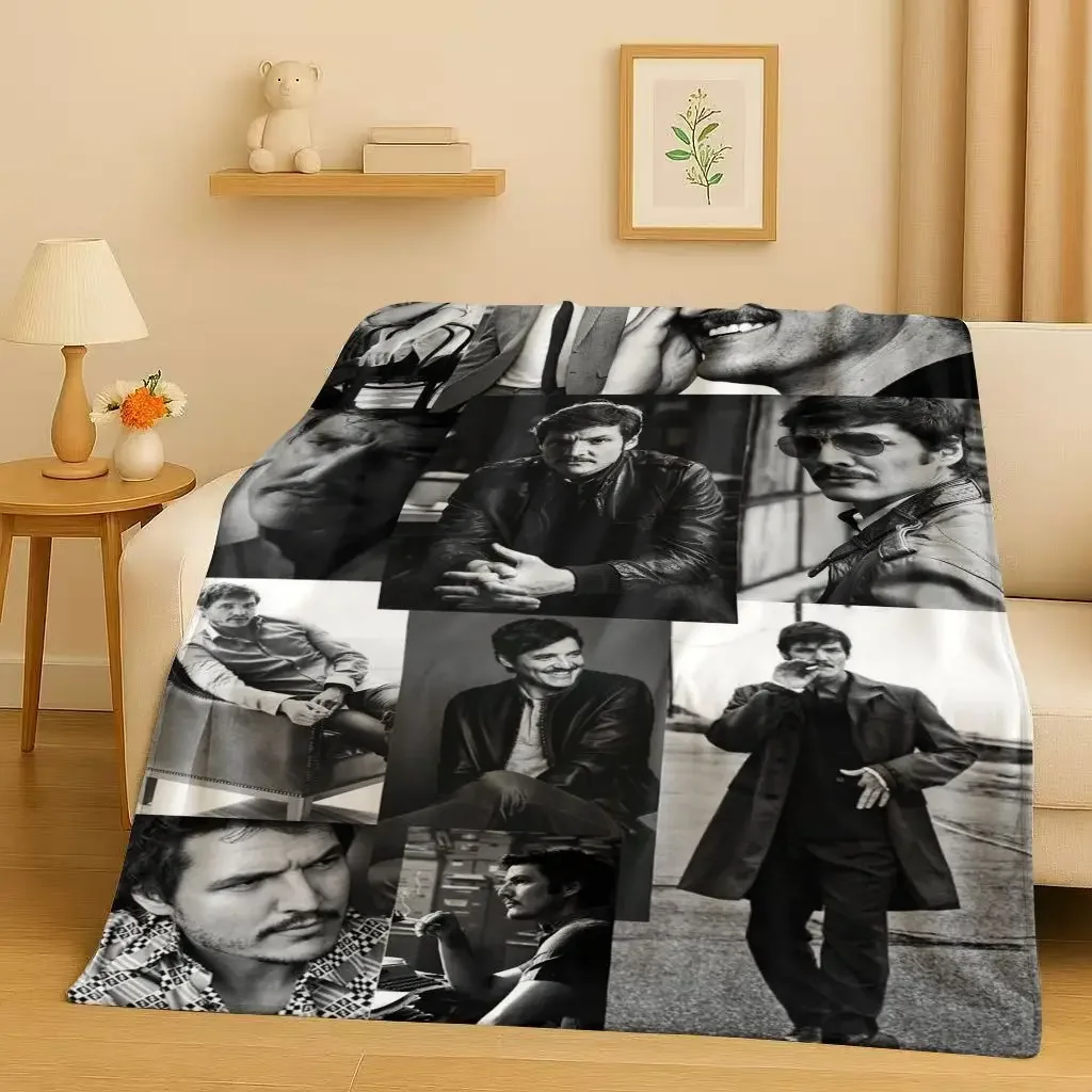 موضة بيدرو باسكال وسيم الممثل الفانيلا بطانية ، فائقة النعومة الدافئة أفخم رمي للمنزل غرفة نوم غطاء أريكة تتحول لسرير الاطفال نزهة هدية