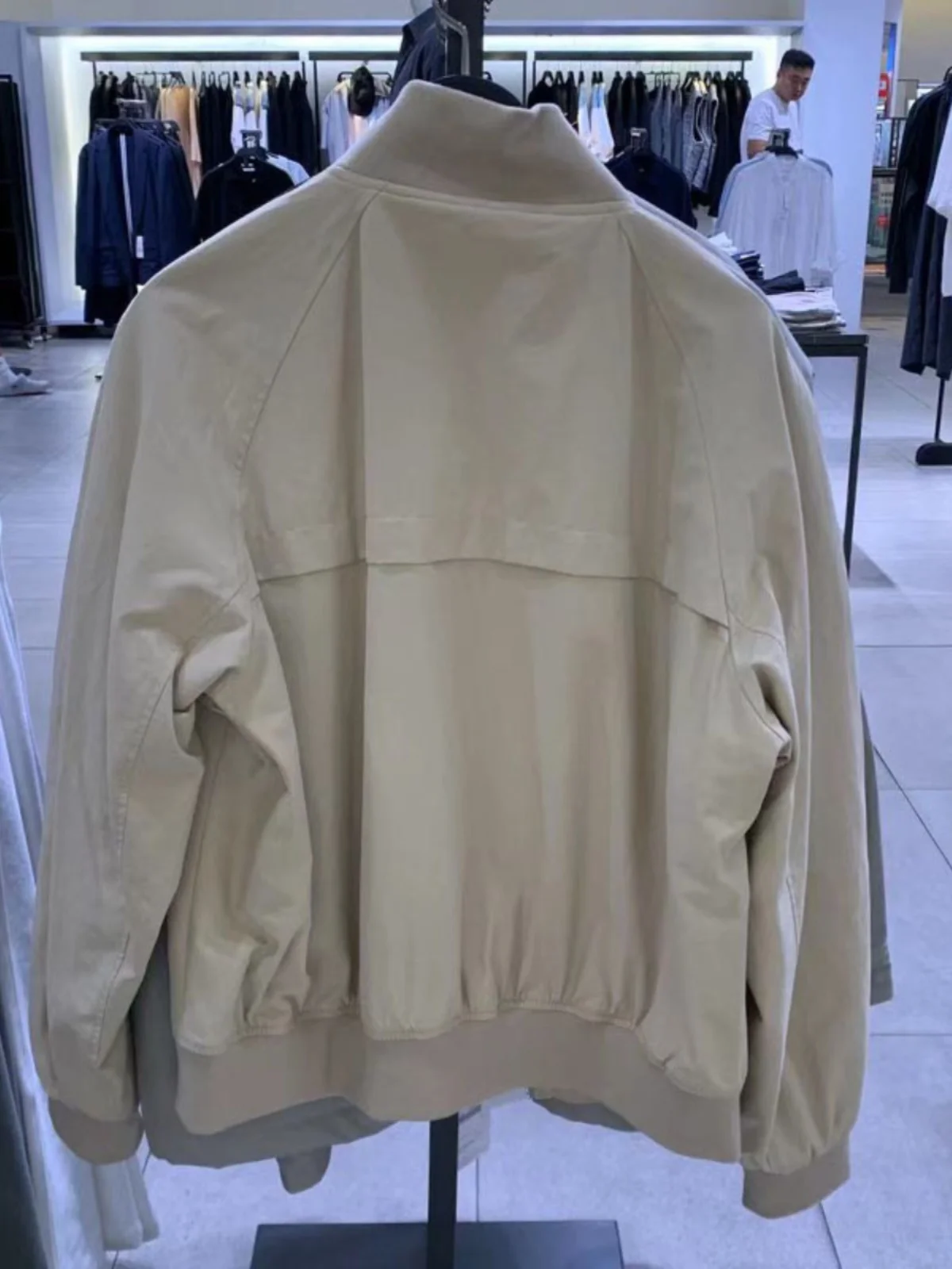 

ZATAORZ New Men's Casual Jaet 2025 Autumn Stand Fit Long Sve Stand Collar Simple Sle Outerwear for Youth