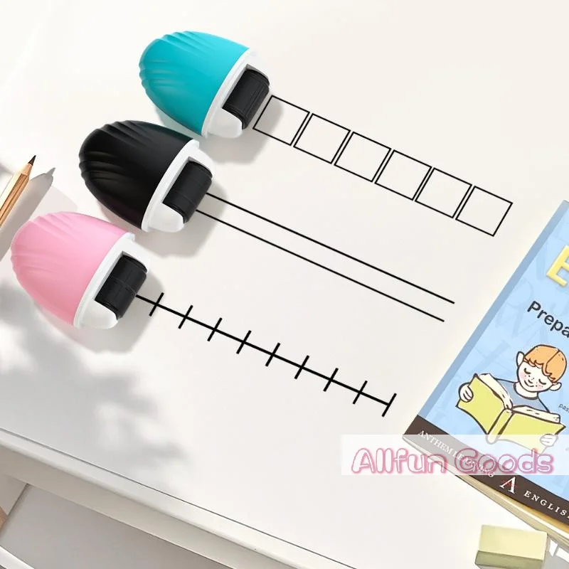 Roller Stamp Math Correction Tool Convenient Teacher's Teaching For Mathematics And English Seal Double Line Grid Roller Seal