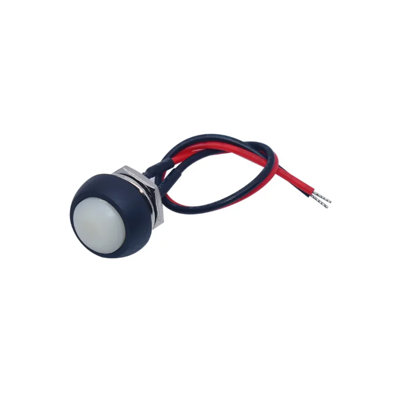 12mm Push Button Switch Waterproof Car Electric Speaker Circuit Wire Mini Boat Round Line Shape for Embedding