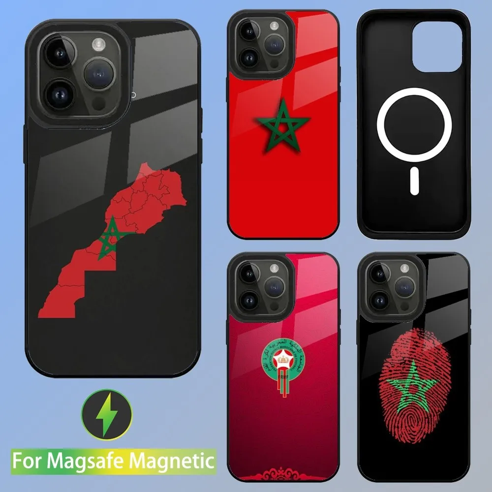 

Morocco Flag Phone Case For iPhone 15,14,13,12,11,Plus,Pro,Max Mini Magsafe Magnetic Wireless Charging