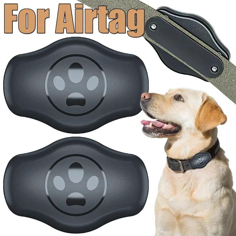 Dog Collar Holder for Apple AirTags Waterproof Protective Full Cover Case GPS Locator Tracker Shells Accessories for Air Tags