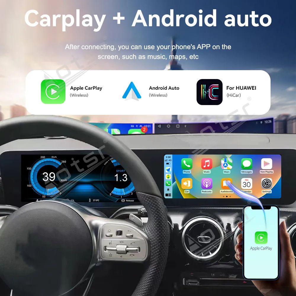 

12.3" Android 13 CarPlay Car Radio For Mercedes Benz A180 2017-2020 AI Touch Screen Multimedia Player GPS Navigation Headunit BT